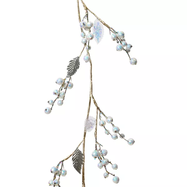 Guirnalda de bayas (120 cm) Ice nature Irisado