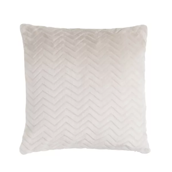 Firkantet flanelpude (45 x 45 cm) Zag Beige