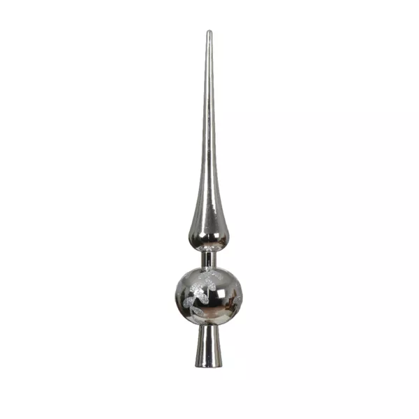 Cimier de sapin Feuille paillet�e Argent