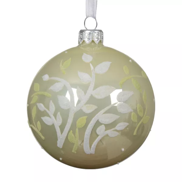 Set di 6 palline di Natale in vetro (D80 mm) Purezza Menta bianca