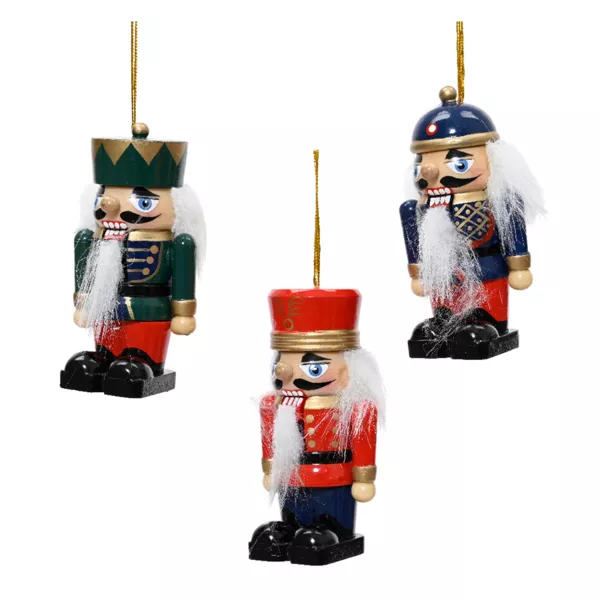 3er Set aus Holz-Nussknacker (H9 cm) Wodka Mehrfarbig
