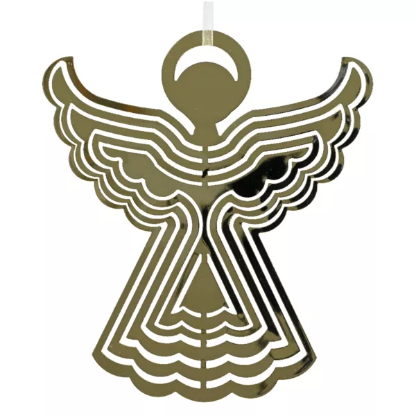 Weihnachtsengel zum Aufh�ngen Metall (H9 cm) Heilige Luce Gold