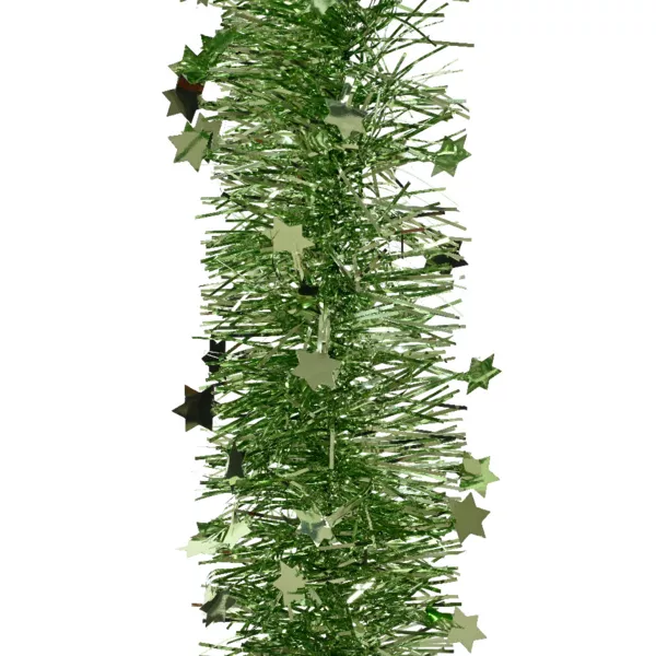  Weihnachtsgirlande (D9 cm) Sterne Alpine Gr�ner Tee