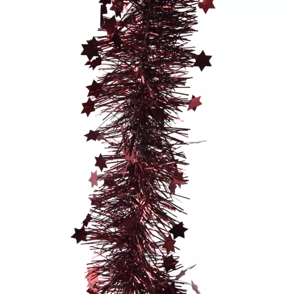 Juleguirlande (D9 cm) Alpine Bordeaux med stjerner