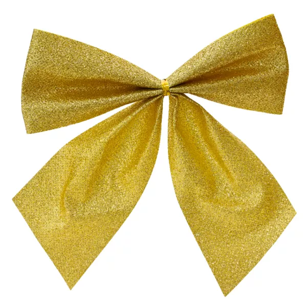 Lote de 5 lazos de Navidad (H9 cm) Brillante Oro