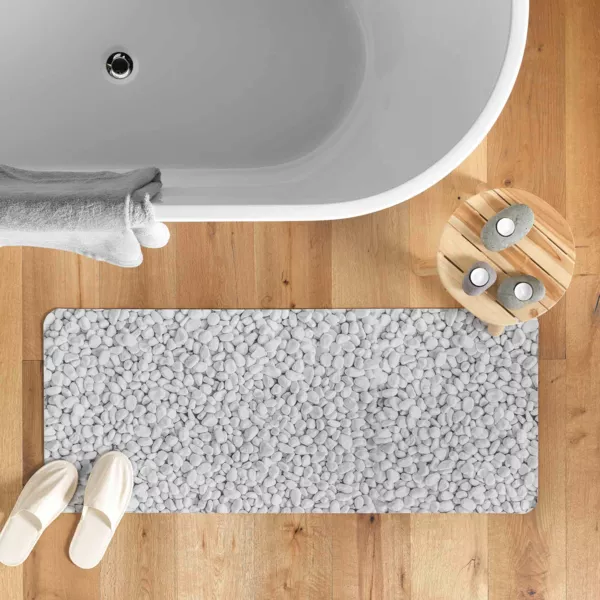 Tappeto da bagno antiscivolo (50 x 120 cm) Leandra Grigio