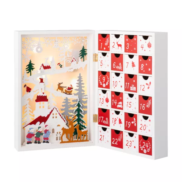 Calendrier de l'Avent lumineux à remplir Paysage de Noël Enchanté