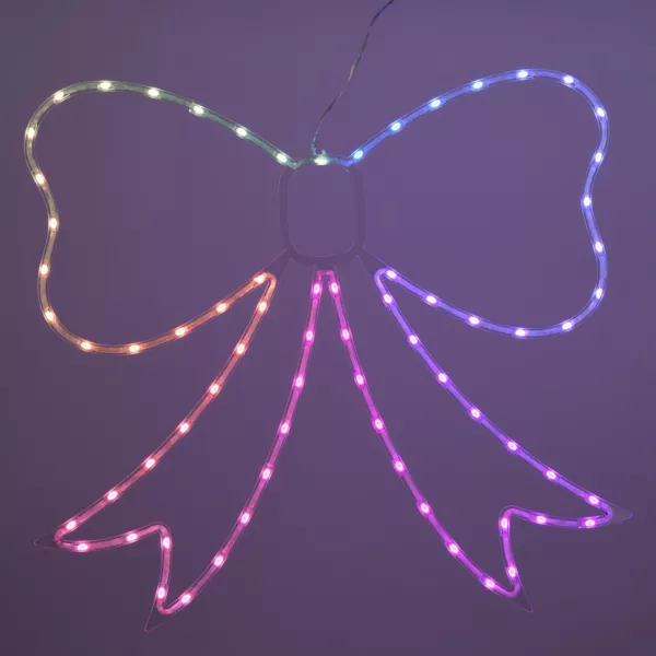 N�ud papillon lumineux n�on 71 LED H60 cm Multicolore