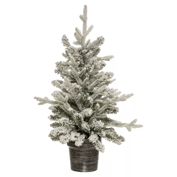 Kunstig juletræ i potte (H70 cm) Frosty Sneet Grøn