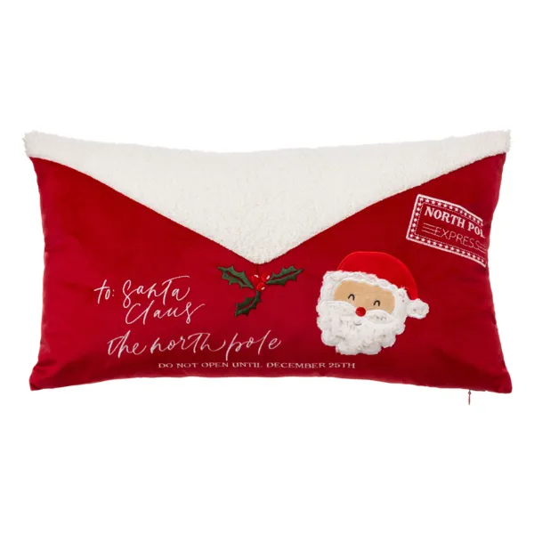 Cuscino rettangolare di Natale (30 x 50 cm) Lettera a Babbo Natale