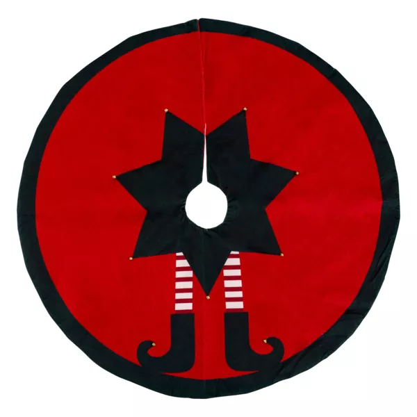 Ronde kerstboommat (D90 cm) Betoverde kabouter