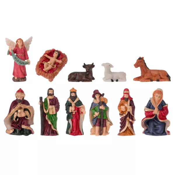 De 11 santons (Hoogte 10 cm) van Sacha