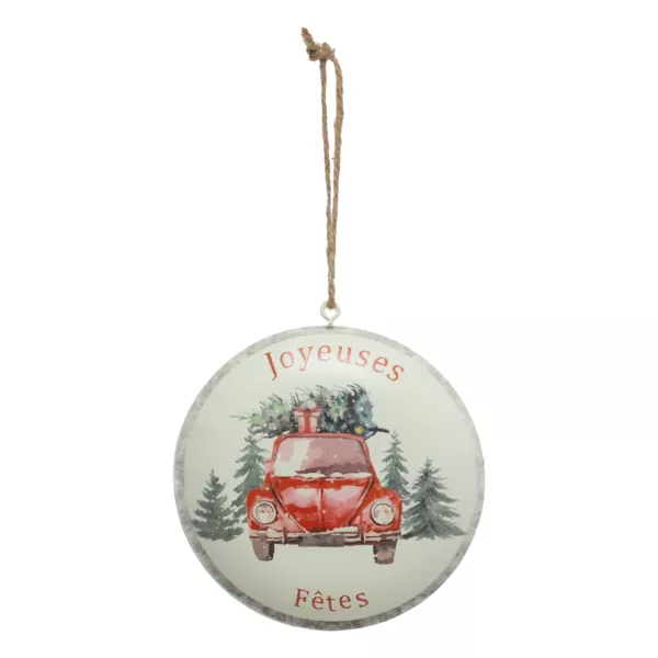 Aufh�nger Weihnachten aus Metall (D10 cm) Joyeuses F�tes