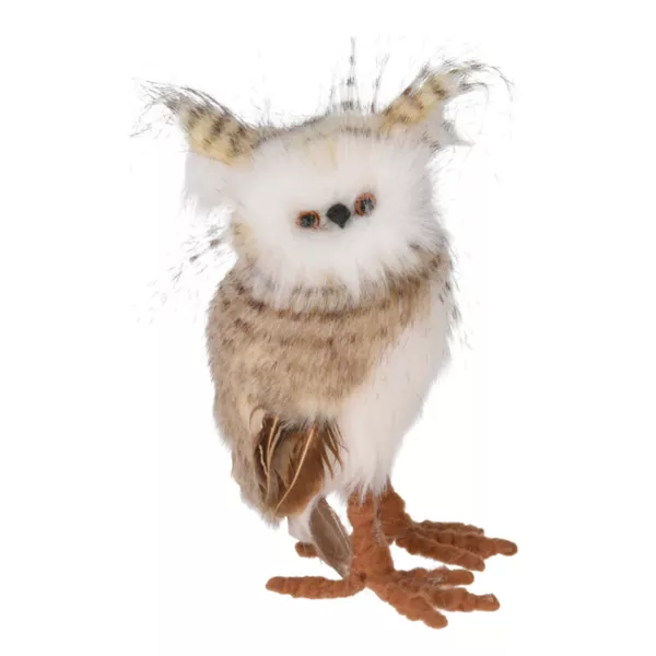 Gufo di Natale da posizionare (H18 cm) Hector morbido piumaggio