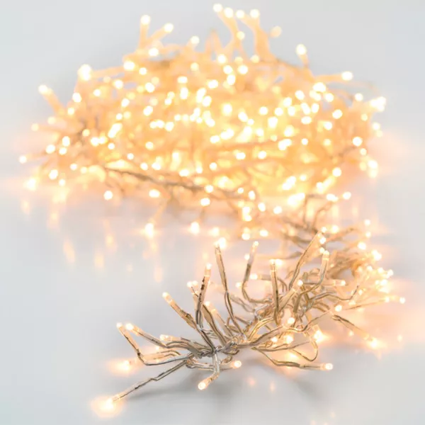 Guirlande lumineuse 8,40 m 1152 LED c�ble transparent Boa Blanc chaud