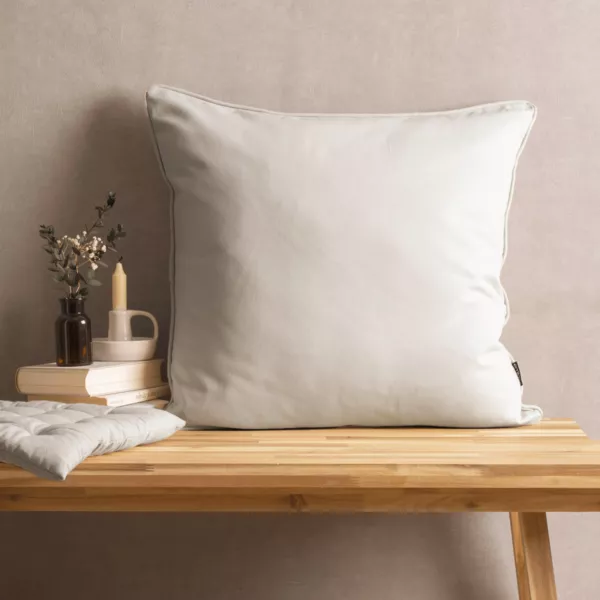 Cuscino quadrato in cotone (60 x 60 cm) Pixel Beige