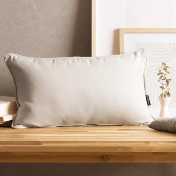 Coussin rectangulaire coton (30 x 50 cm) Pixel Beige