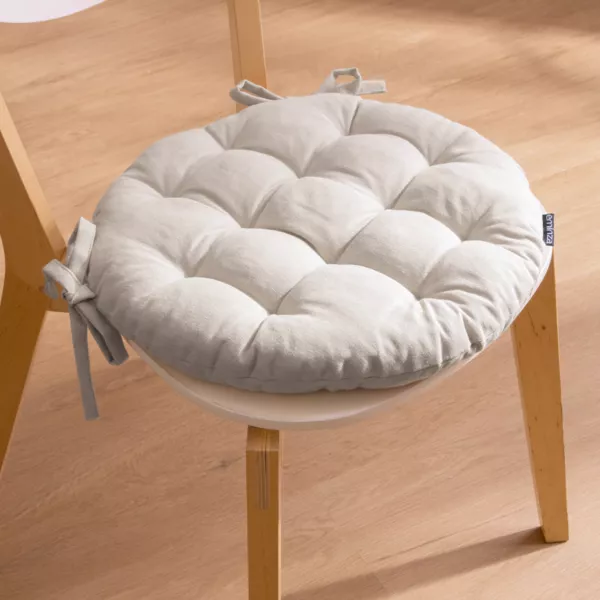 Rund bomuldsstolpude (40 cm) Pixel Beige