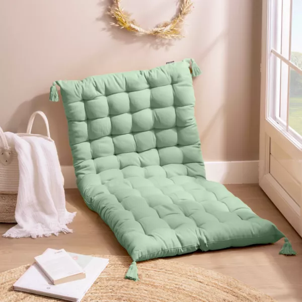 Matelas de sol coton (120 x 60 cm) Pixel Vert menthe
