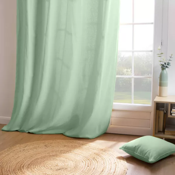 Rideau coton (140 x 260 cm) Pixel Vert menthe