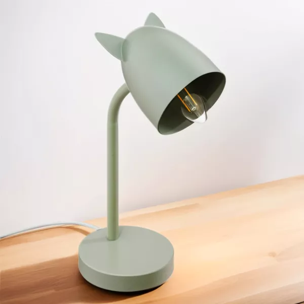 Lampada da scrivania bambini (H31 cm) Orecchie Verde