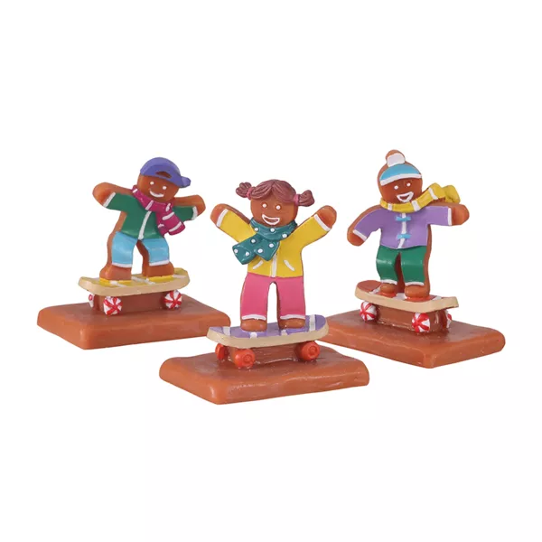 Personnages Lemax Pain d'�pices en skateboard