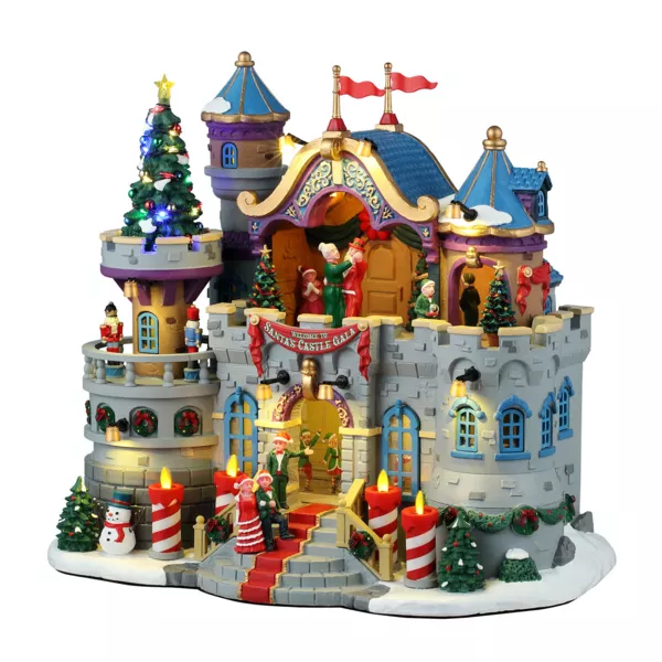 Lysende, musikalsk og animeret Lemax julelandsby, Santa's Castle Gala