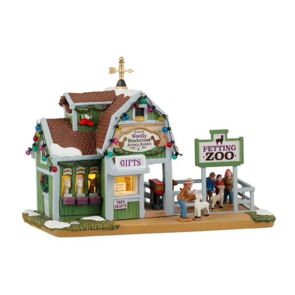 Villaggio di Natale Lemax luminoso Il Ranch degli alpaca