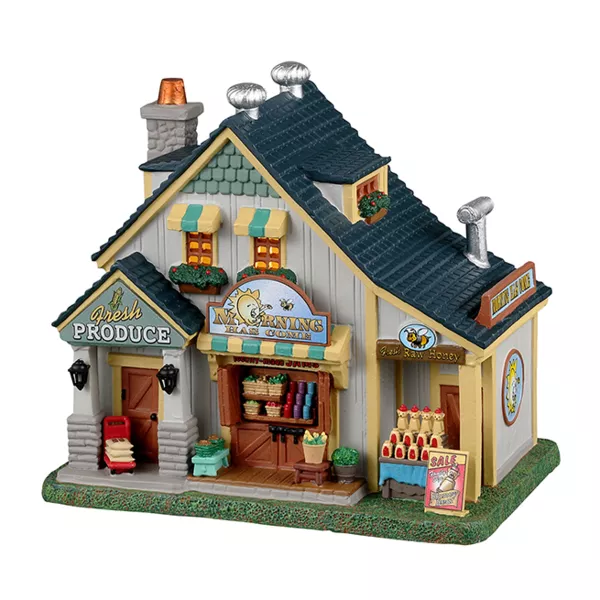 Village de No�l Lemax lumineux �picerie de produits frais