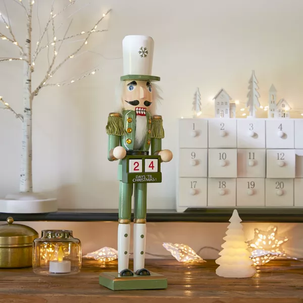 Træ Nøddeknækker Soldat (H38 cm) Henri og Grøn Kalender