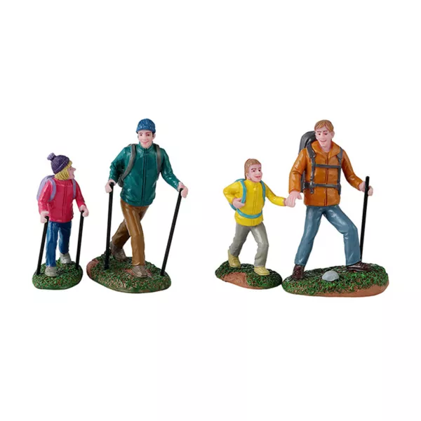 Personnages Lemax Randonneurs P�re et fille