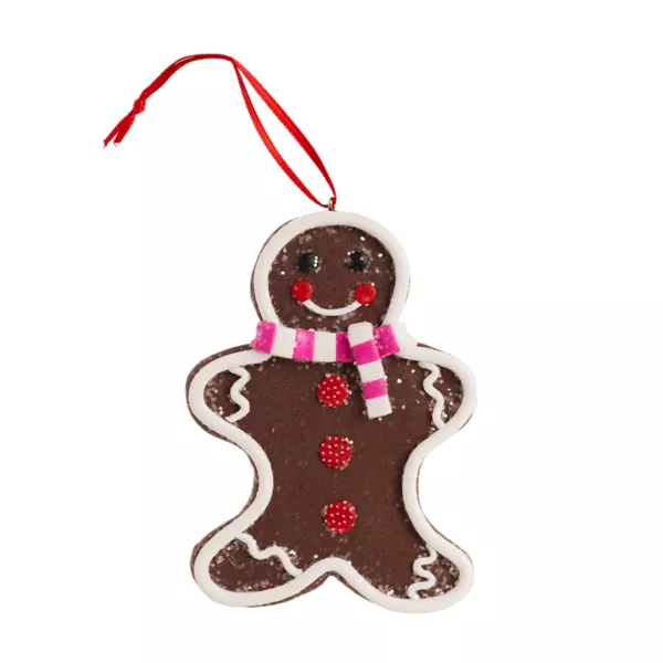 Kerstophanging (H8 cm) Manala gemberbrood Chocolade