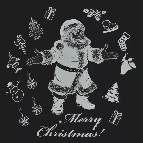 Julevinduesklisterm�rker Merry Christmas