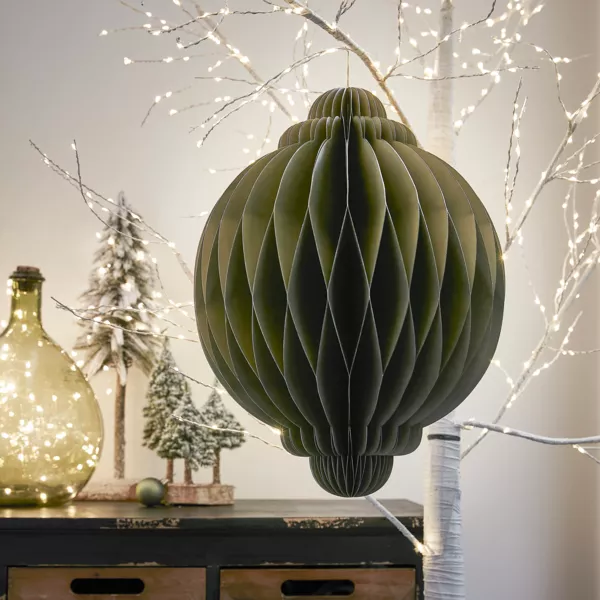 Cipolla di carta da appendere (H40 cm) Chiusura Magnetica Verde