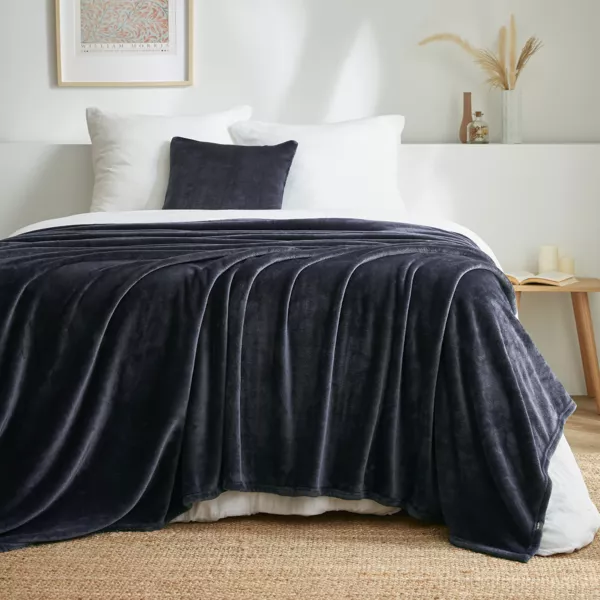 Bl�dt flannelplaid (180 x 230 cm) Didou Antracitgr�