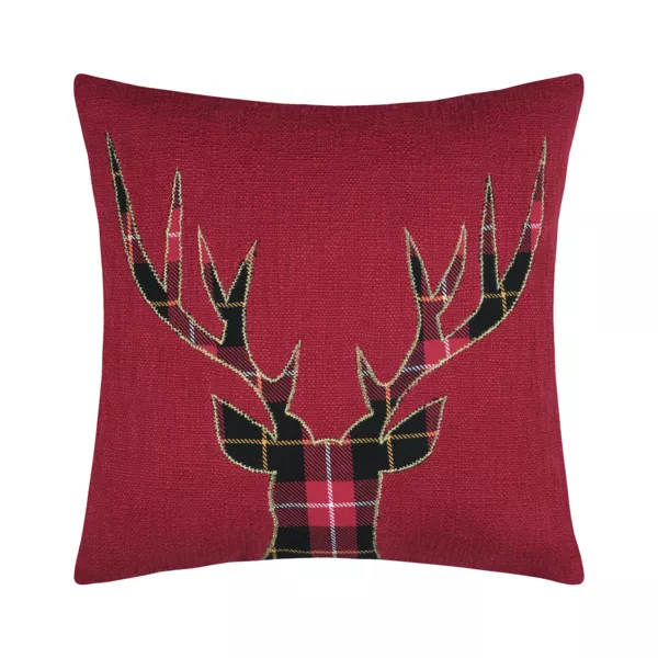 Coussin carr� coton (45 x 45 cm) Finna Rouge