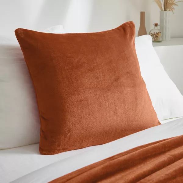 Housse de coussin carr�e flanelle (60 x 60 cm) Didou Cuivre