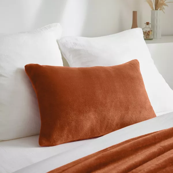 Housse de coussin rectangulaire flanelle (40 x 60 cm) Didou Cuivre