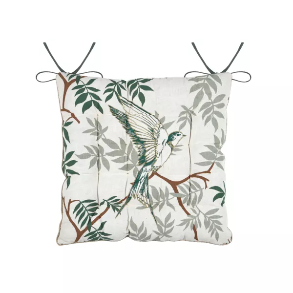 Firkantet bomuldsstolpude (38 x 38 cm) Botanys Ecru