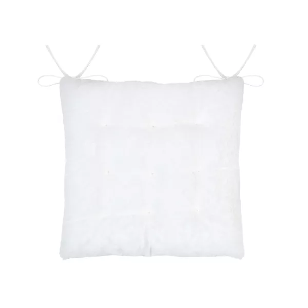 Coussin de chaise carr� fausse fourrure (40 x 40 cm) Asgard Blanc