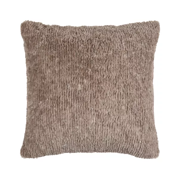 Coussin carré fausse fourrure (45 x 45 cm) Timmy Taupe