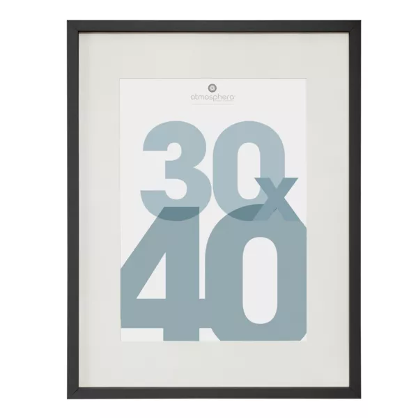 V�gmonteret tr�fotoramme (30 x 40 cm) Manu Sort