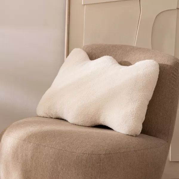 Rektangul�r bouclette-pude (35 x 48 cm) Bliss Hvid