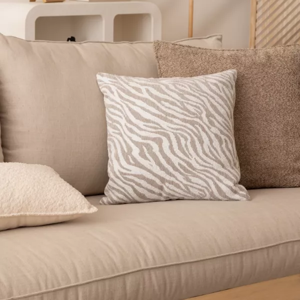 Housse de coussin carr�e (40 x 40 cm) Jeni Beige