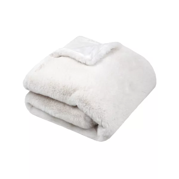 Kuscheldecke aus Kunstfell (180 x 220 cm) Bostan Cremewei�