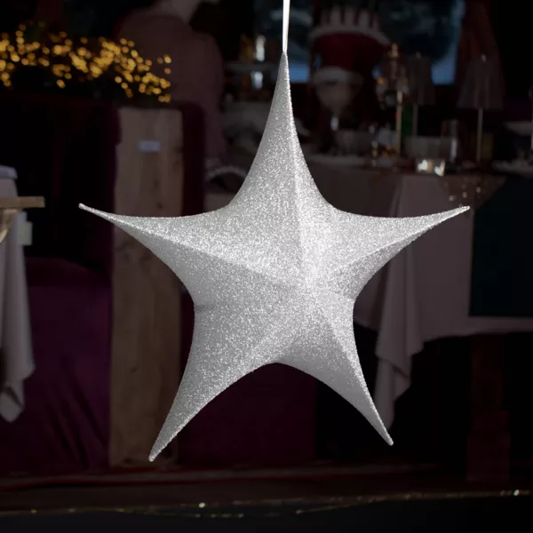 Weihnachtsstern zum Aufh�ngen (D180 cm) Weihnachten Silber