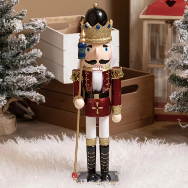 Træ Nøddeknækker Soldat (H50 cm) Kong Louis Bordeaux