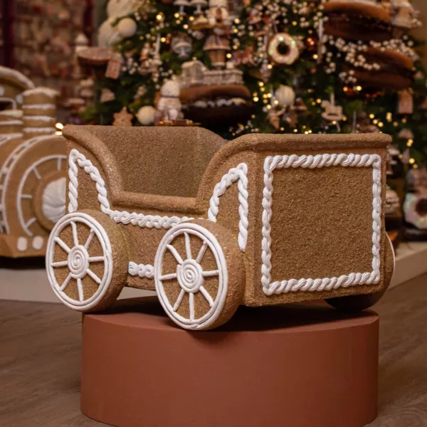 Wagon de No�l G�ant (56 x H38 cm) Pain d'�pices Gourmand