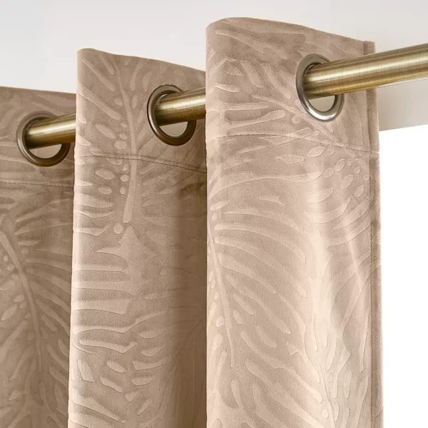 Rideau obscurcissant velours (140 x 240 cm) Fern Taupe