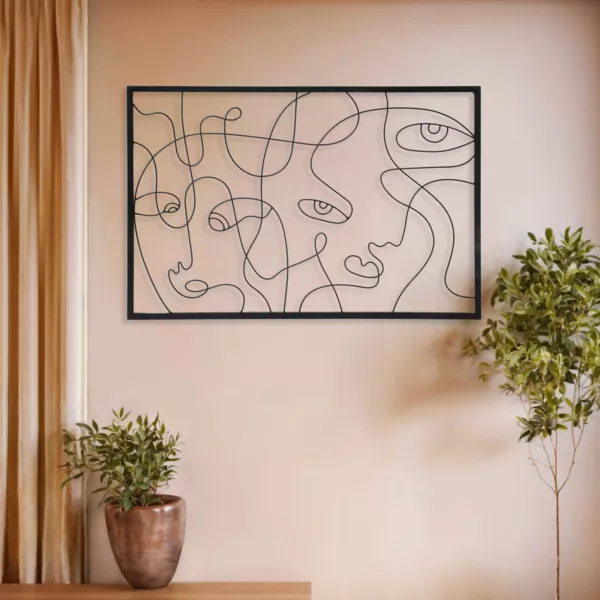 D�coration murale en m�tal (90 x H60 cm) Poker face Noir